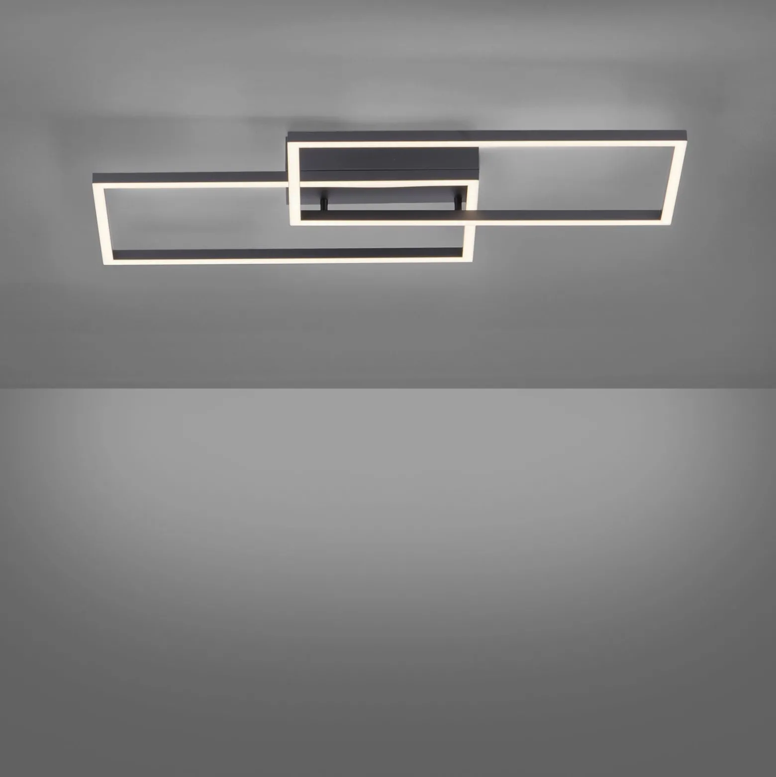LED-kattovalaisin Iven, himmennettävä, musta, 60,5x32,5cm