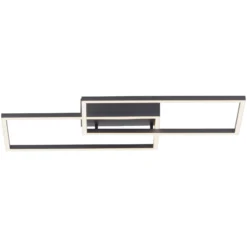 LED-kattovalaisin Iven, himmennettävä, musta, 60,5x32,5cm