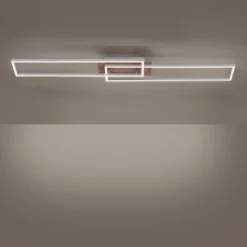 LED-kattovalaisin Iven, himmennettävä, teräs/puu, 110x25cm