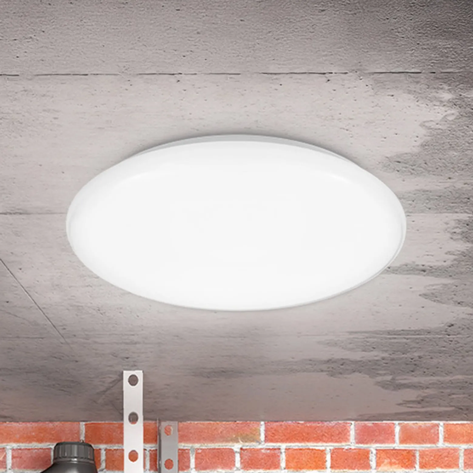 LED-kattovalaisin Jill, valkoinen, Ø 27,8 cm, muovi, 4 000 K