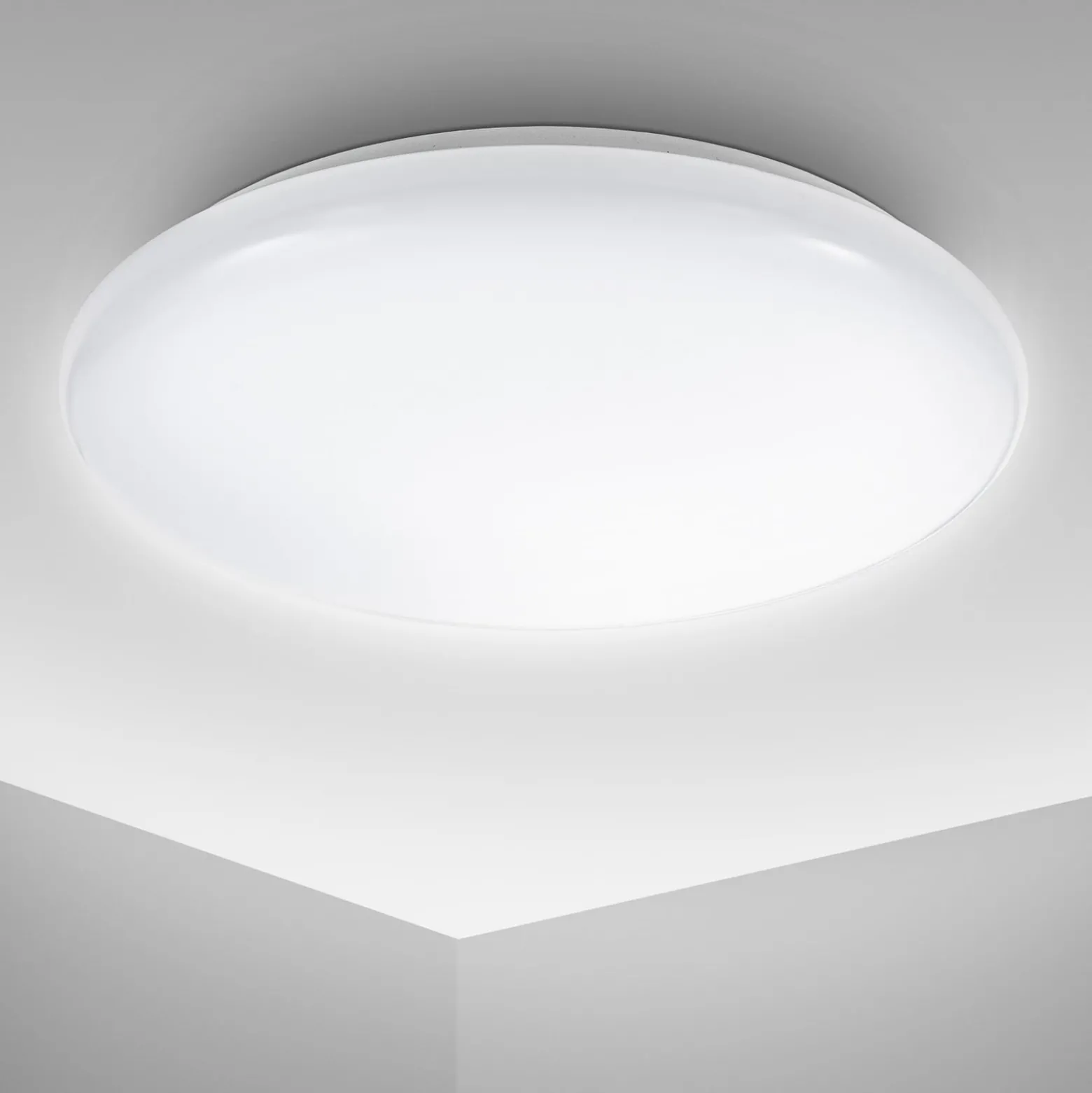 LED-kattovalaisin Jill, valkoinen, Ø 27,8 cm, muovi, 4 000 K