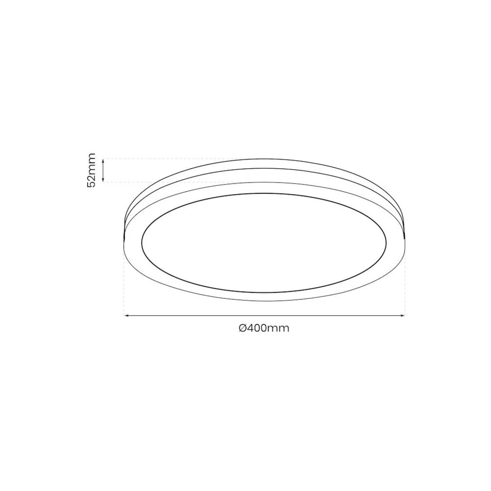 LED-kattovalaisin Marlon, Ø 40 cm, musta, muovi, IP54