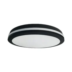 LED-kattovalaisin Marlon, Ø 40 cm, musta, muovi, IP54