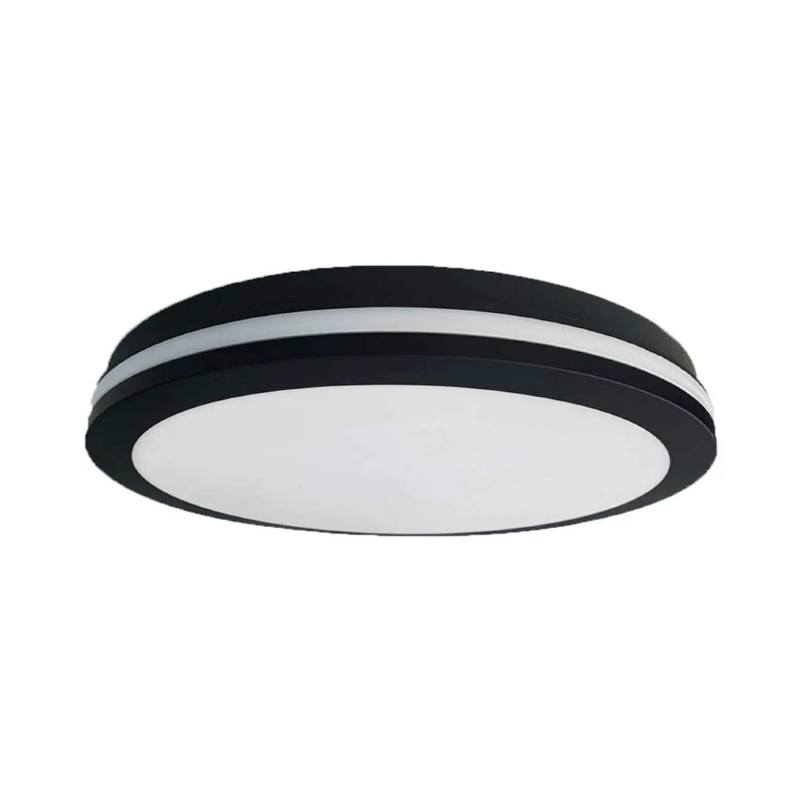 LED-kattovalaisin Marlon, Ø 40 cm, musta, muovi, IP54