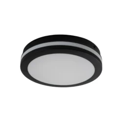 LED-kattovalaisin Marlon, Ø 22 cm, musta, muovi, IP54