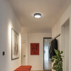 LED-kattovalaisin Marlon, Ø 22 cm, musta, muovi, IP54