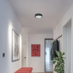 LED-kattovalaisin Marlon, Ø 22 cm, musta, muovi, IP54
