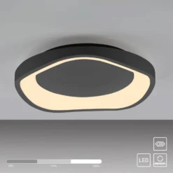 LED-kattovalaisin MONTA, musta, halkaisija 40 cm, metallia, Switchdim