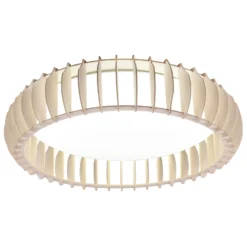 LED-kattovalaisin Monte, CCT, Ø 60 cm, vaalea puu