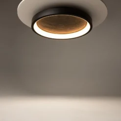 LED-kattovalaisin Orign, Ø 41 cm, musta, metalli/kivi
