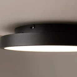 LED-kattovalaisin Orign, Ø 41 cm, musta, metalli/kivi