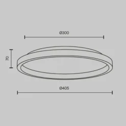 LED-kattovalaisin Orign, Ø 41 cm, musta, metalli/kivi