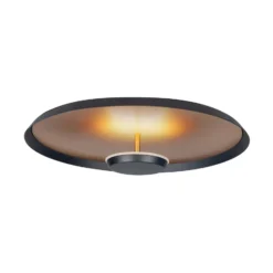 LED-kattovalaisin Oro, Ø 45 cm, musta/kulta, metalli himmennettävä