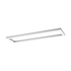 LED-kattovalaisin PURE Lines, 110 x 30 cm, hopea, CCT, kaukosäädin