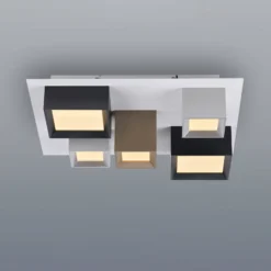 LED-kattovalaisin PURE Manhattan, monivärinen, 5-lamppuinen, CCT
