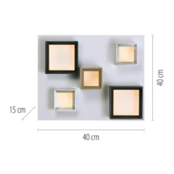 LED-kattovalaisin PURE Manhattan, monivärinen, 5-lamppuinen, CCT