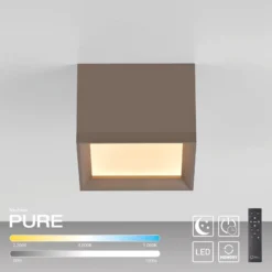 LED-kattovalaisin PURE Manhattan, pronssi, 1-lamppuinen, CCT