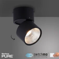 LED-kattovalaisin PURE NOLA, 1-lamppuinen, musta