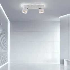LED-kattovalaisin PURE NOLA, 2-lamppuinen, valkoinen