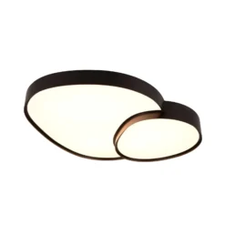 LED-kattovalaisin Rise, musta, 77 x 63 cm, CCT, himmennettävä