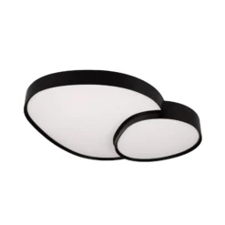 LED-kattovalaisin Rise, musta, 77 x 63 cm, CCT, himmennettävä
