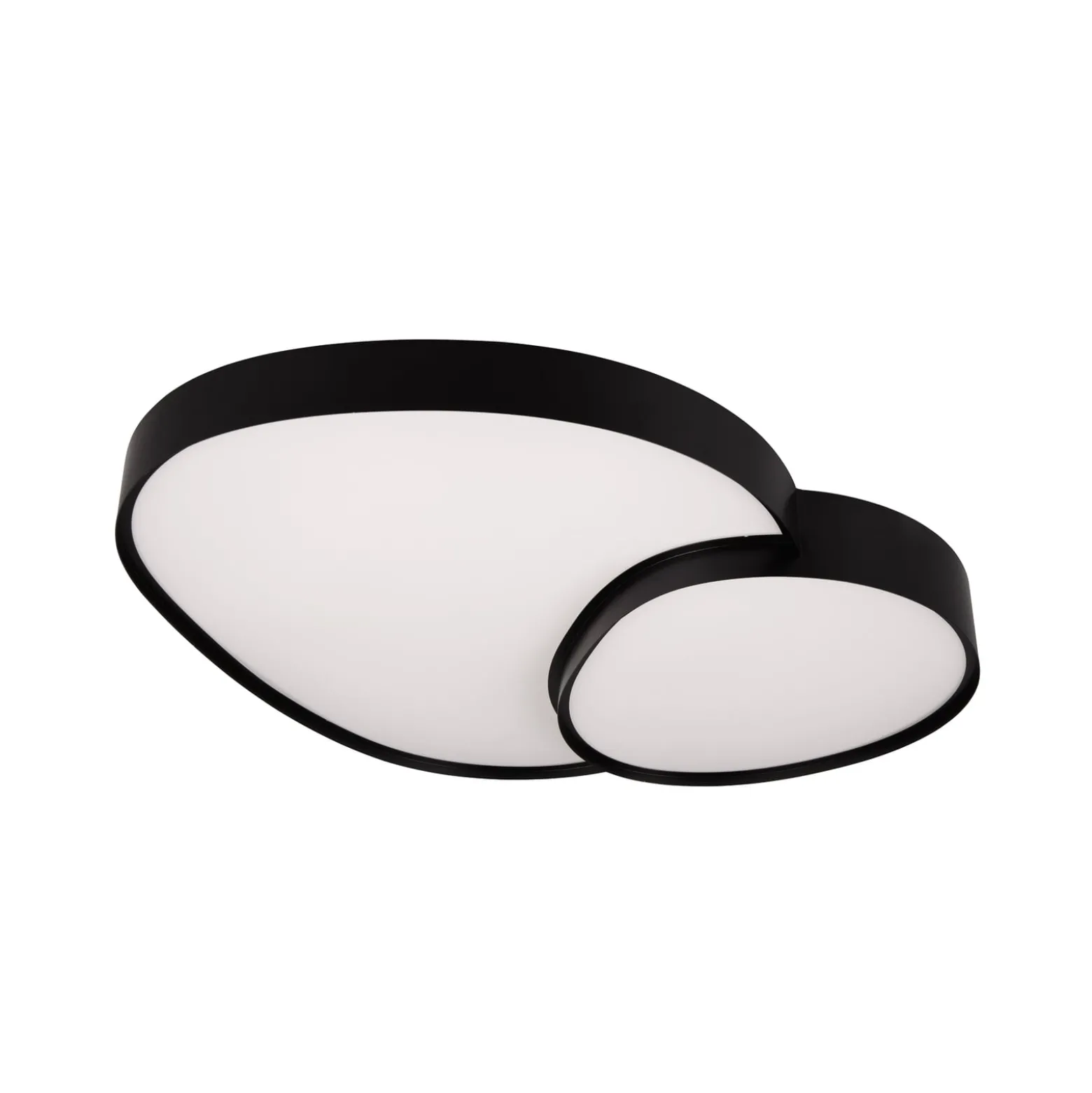 LED-kattovalaisin Rise, musta, 77 x 63 cm, CCT, himmennettävä