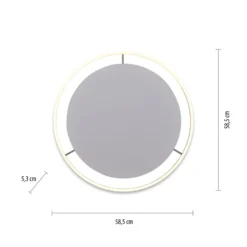 LED-kattovalaisin Ritus, Ø 58.5cm, alumiini