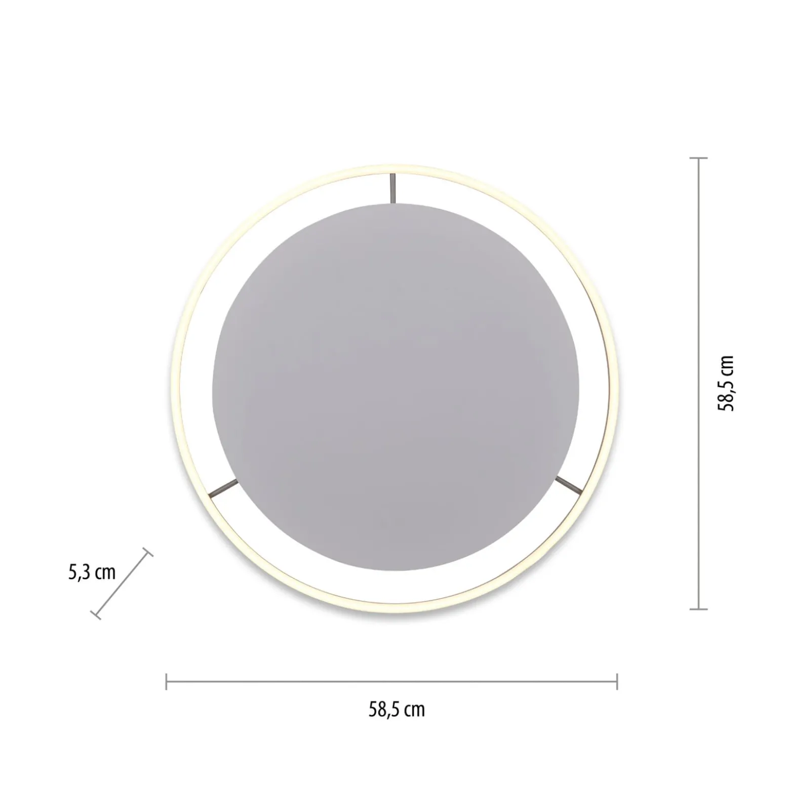 LED-kattovalaisin Ritus, Ø 58.5cm, alumiini