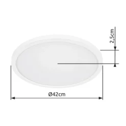 LED-kattovalaisin Sapana, valkoinen, Ø 42 cm, muovia, IP44