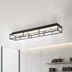 LED-kattovalaisin SKINA, musta, 112 cm, CCT-himmennettävä kaukosäädin