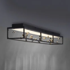 LED-kattovalaisin SKINA, musta, 112 cm, CCT-himmennettävä kaukosäädin