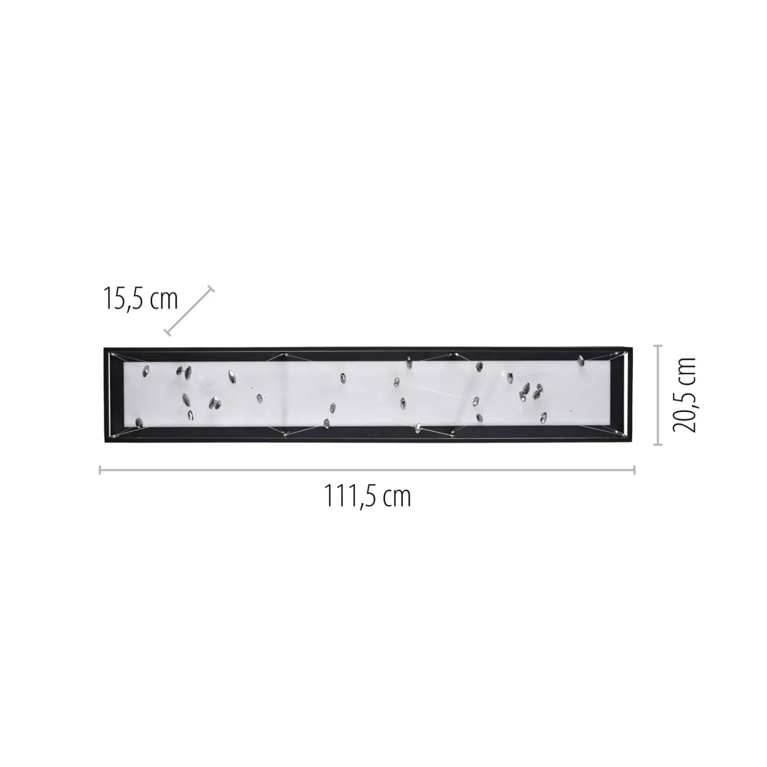 LED-kattovalaisin SKINA, musta, 112 cm, CCT-himmennettävä kaukosäädin