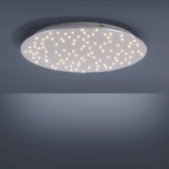 LED-kattovalaisin Sparkle CCT him., teräs Ø48 cm