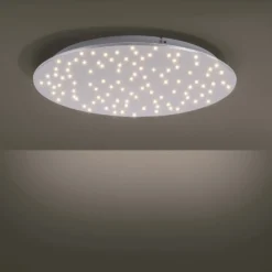 LED-kattovalaisin Sparkle CCT him., teräs Ø48 cm