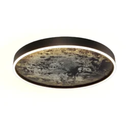 LED-kattovalaisin Stone Ø 60 cm, CCT, musta, metalli, akryyli