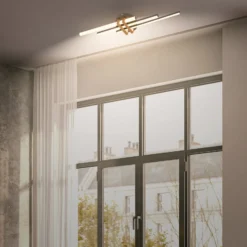 LED-kattovalaisin Tinka, puunvärinen/musta, pituus 78 cm