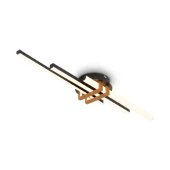 LED-kattovalaisin Tinka, puunvärinen/musta, pituus 78 cm