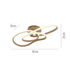 LED-kattovalaisin TWIST, beige, pituus 90 cm, metalli, Switchdim