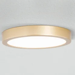 LED-kattovalaisin Vika, pyöreä, matta kulta Ø18 cm