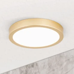 LED-kattovalaisin Vika, pyöreä, matta kulta Ø18 cm