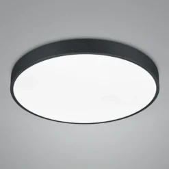 LED-kattovalaisin Waco, CCT, Ø 49,5 cm, musta mattamusta