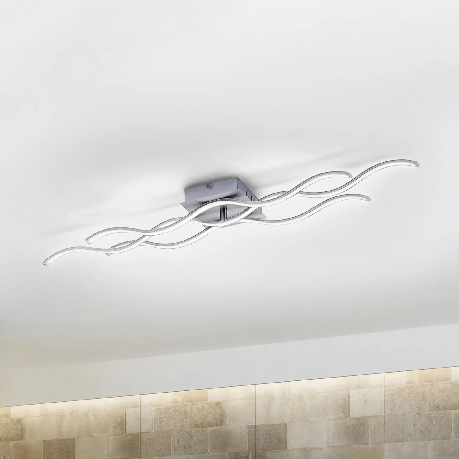 LED kattovalaisin Wave 3000K 97.5x16cm teräs
