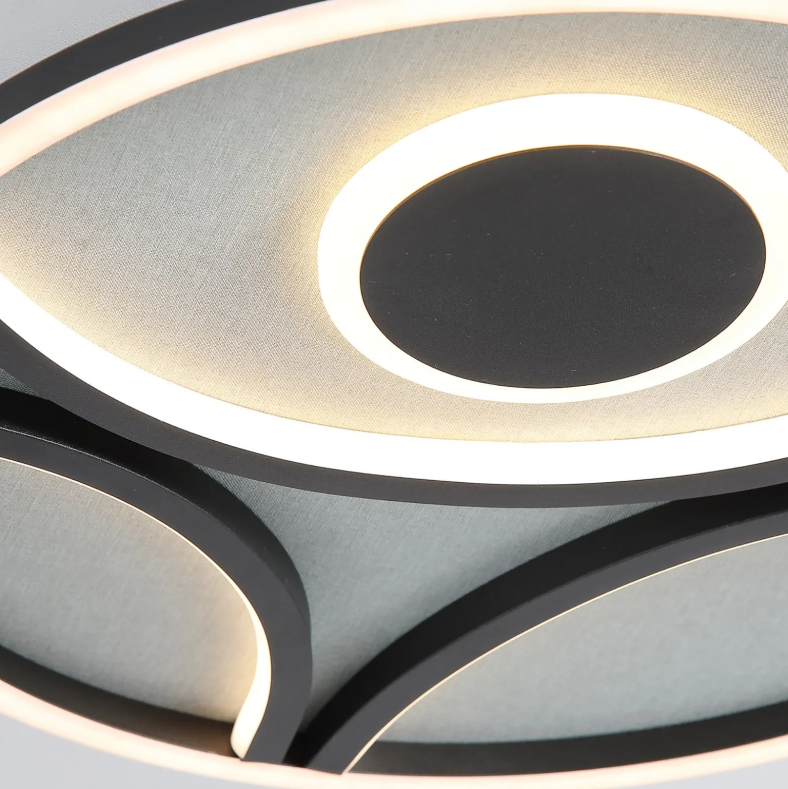 LED-kattovalaisin Zendisc, puolipyöreä kuvio, Ø 39 cm, musta