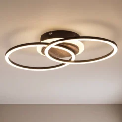 LED-kattovalo Giro 3 lamppua, pyöreä, kaukosäädin