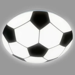 LED-kattovalo Jalkapallo, mustavalkoinen Ø27,5 cm