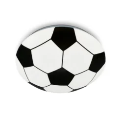 LED-kattovalo Jalkapallo, mustavalkoinen Ø27,5 cm