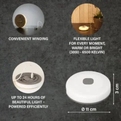 LED-keijuvalot Benni, valkoinen, 10 m, pidennettävä, ladattava akku