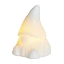 LED-koristehahmo Coco, valkoinen, korkeus 14 cm, vaha, paristokäyttöinen