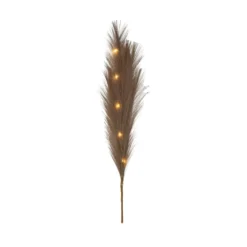 LED-koristejousi Plumes, ruskea, 3 haaraa, 3-lamppuinen, polyesteri