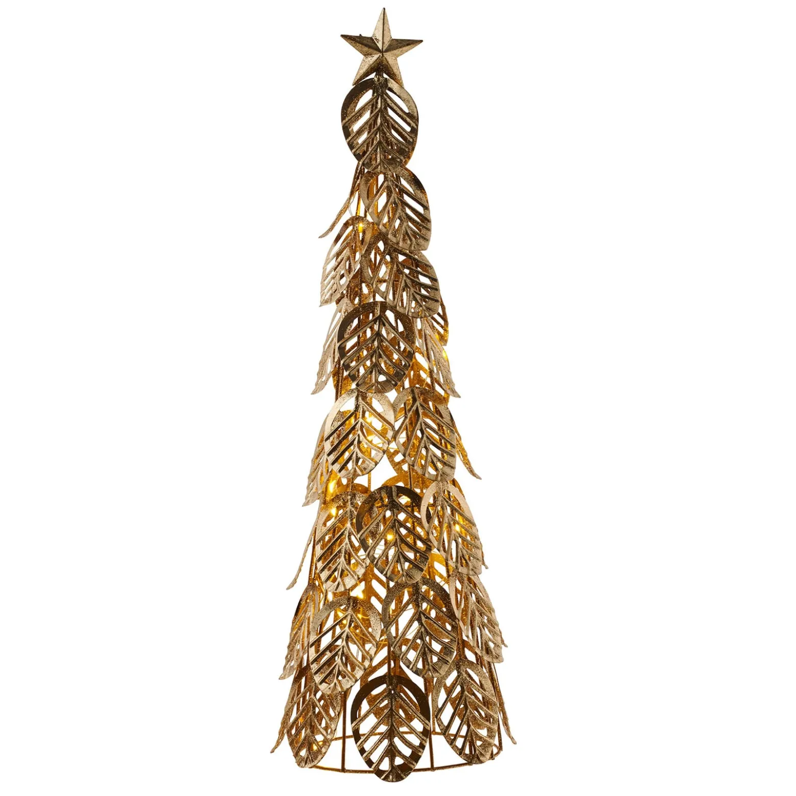 LED-koristekuusi Kirstine, kultainen, korkeus 43 cm